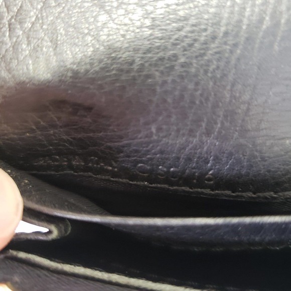 Celine Wallet Geniue Leather Black Envelope Card Holder Large Continental - Picture 6 of 12